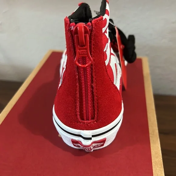 Vans Shoes | Kids Vans Sk8-Hi Zip Ferocious Flame Racing | Color: Red/White 1.5 - Picture 6 of 6